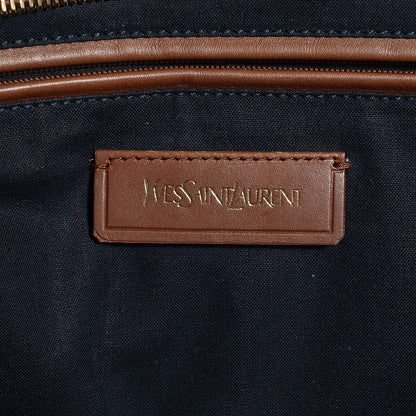 Saint Laurent Calfskin Medium Tri-Color Cabas Chyc Navy Mushroom 6 of 8