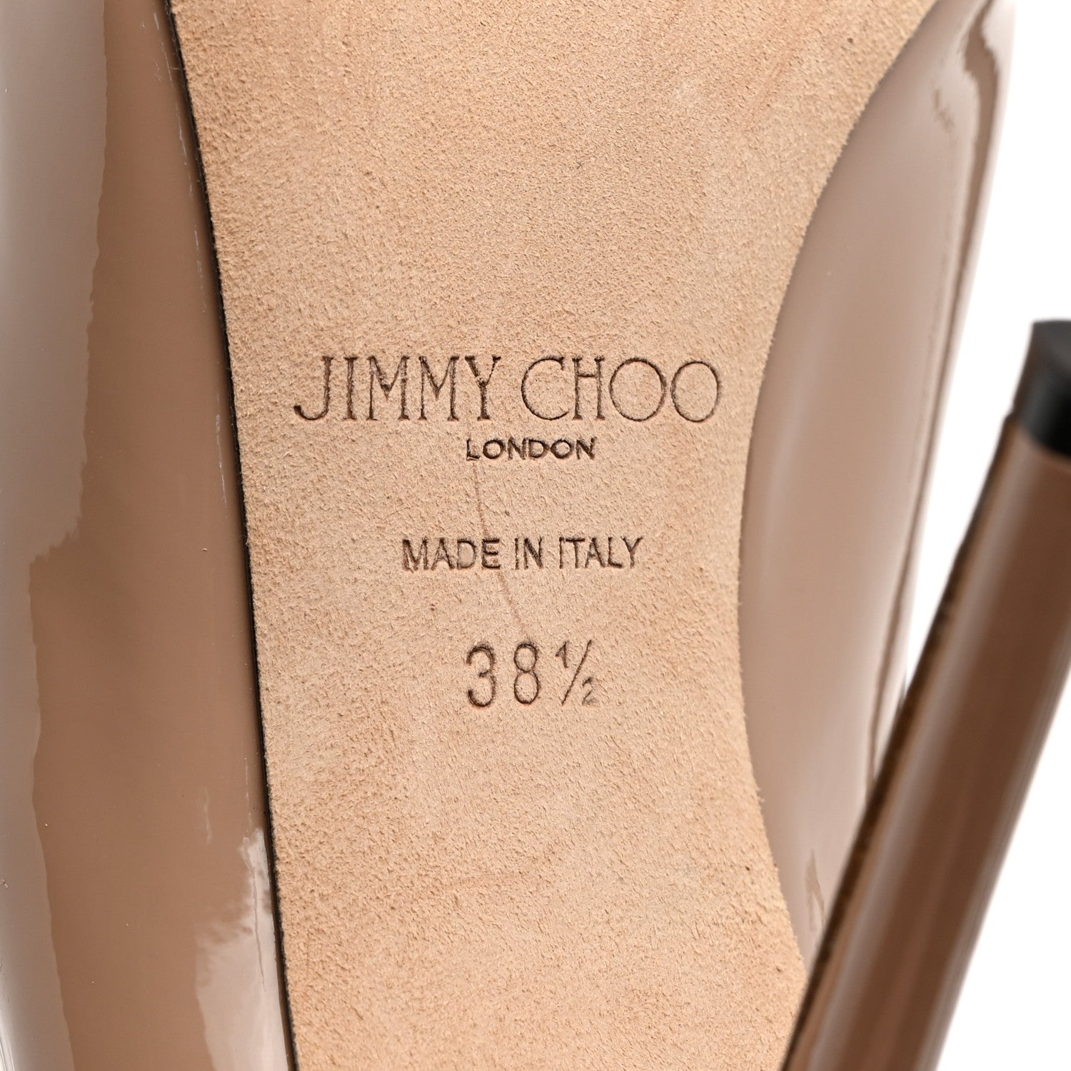 Jimmy Choo Patent Crystal Bing 100 Pumps 38.5 Ballet Pink 7 of 7