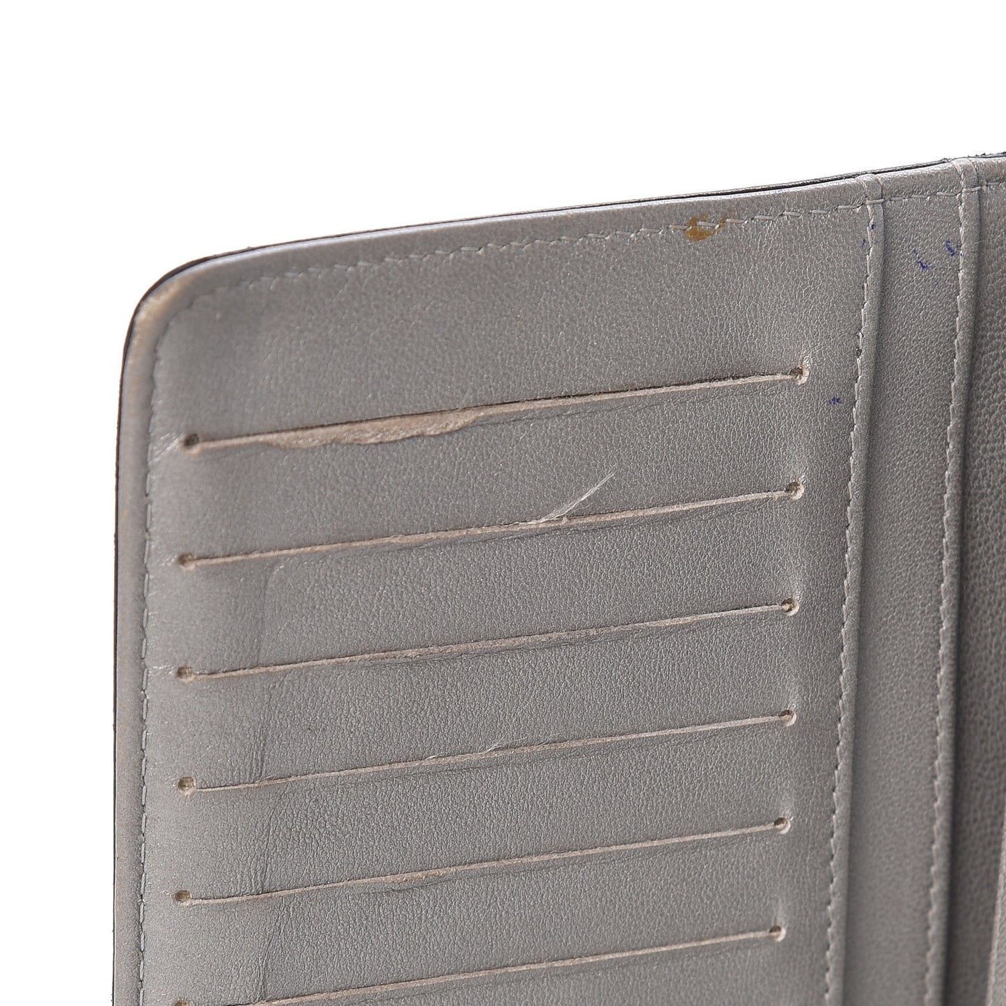 Lambskin Camellia Embossed Yen Wallet Black