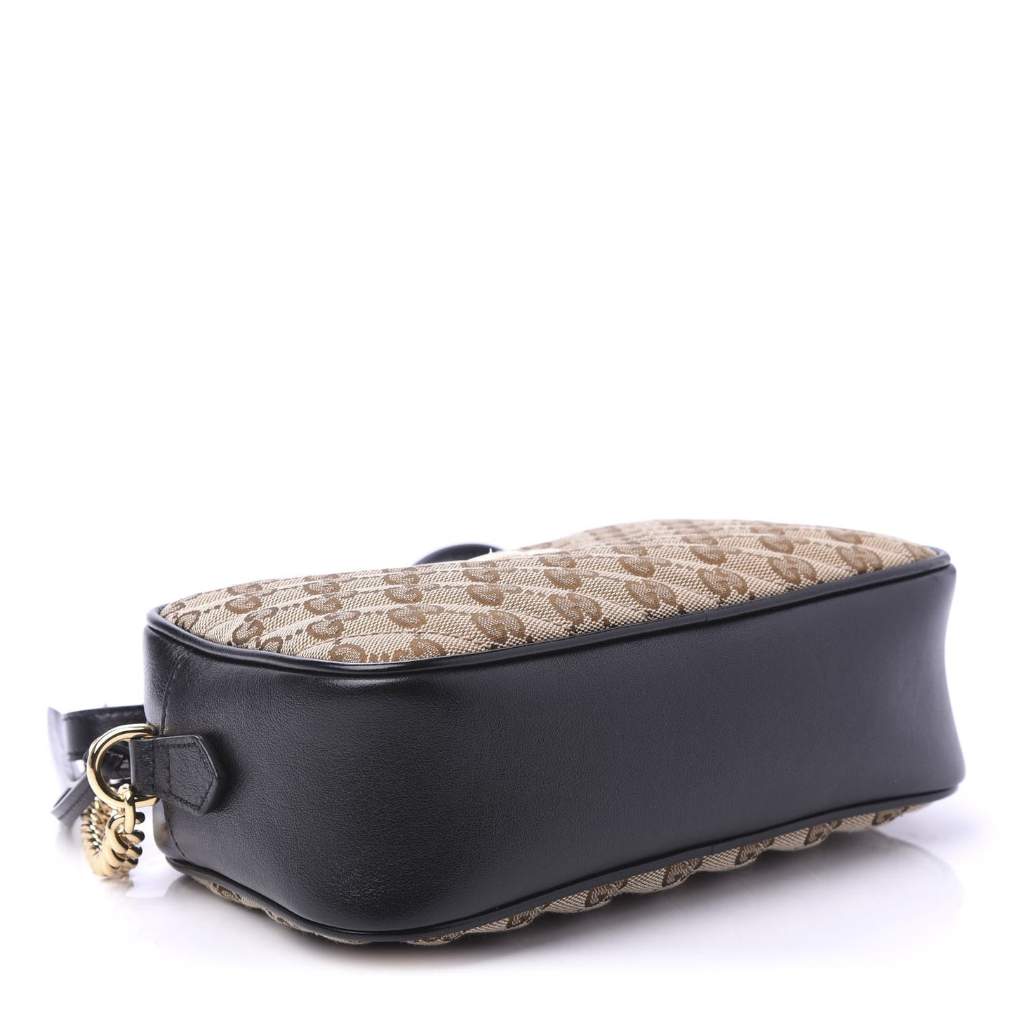 Monogram Matelasse Diagonal Small GG Marmont Chain Shoulder Bag Beige Black