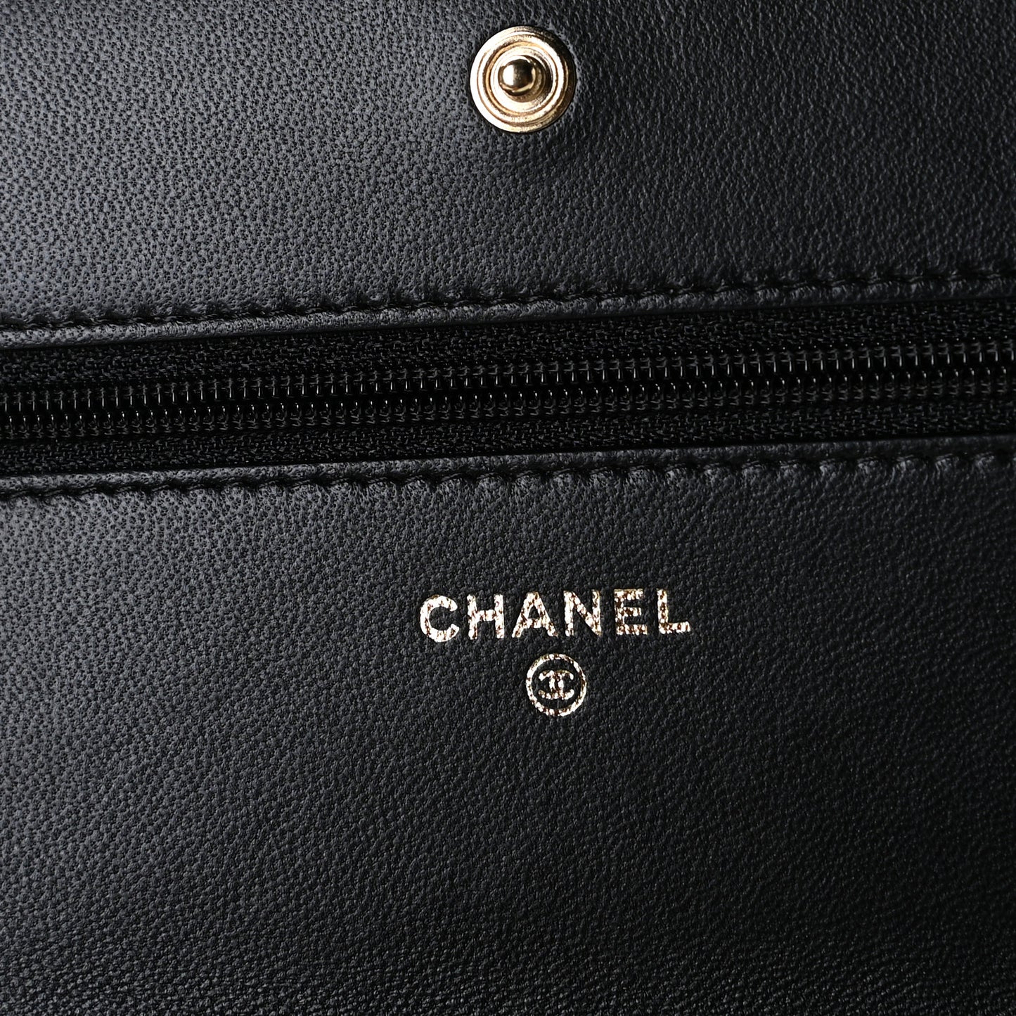 Lambskin Quilted Boy Wallet On Chain WOC Black