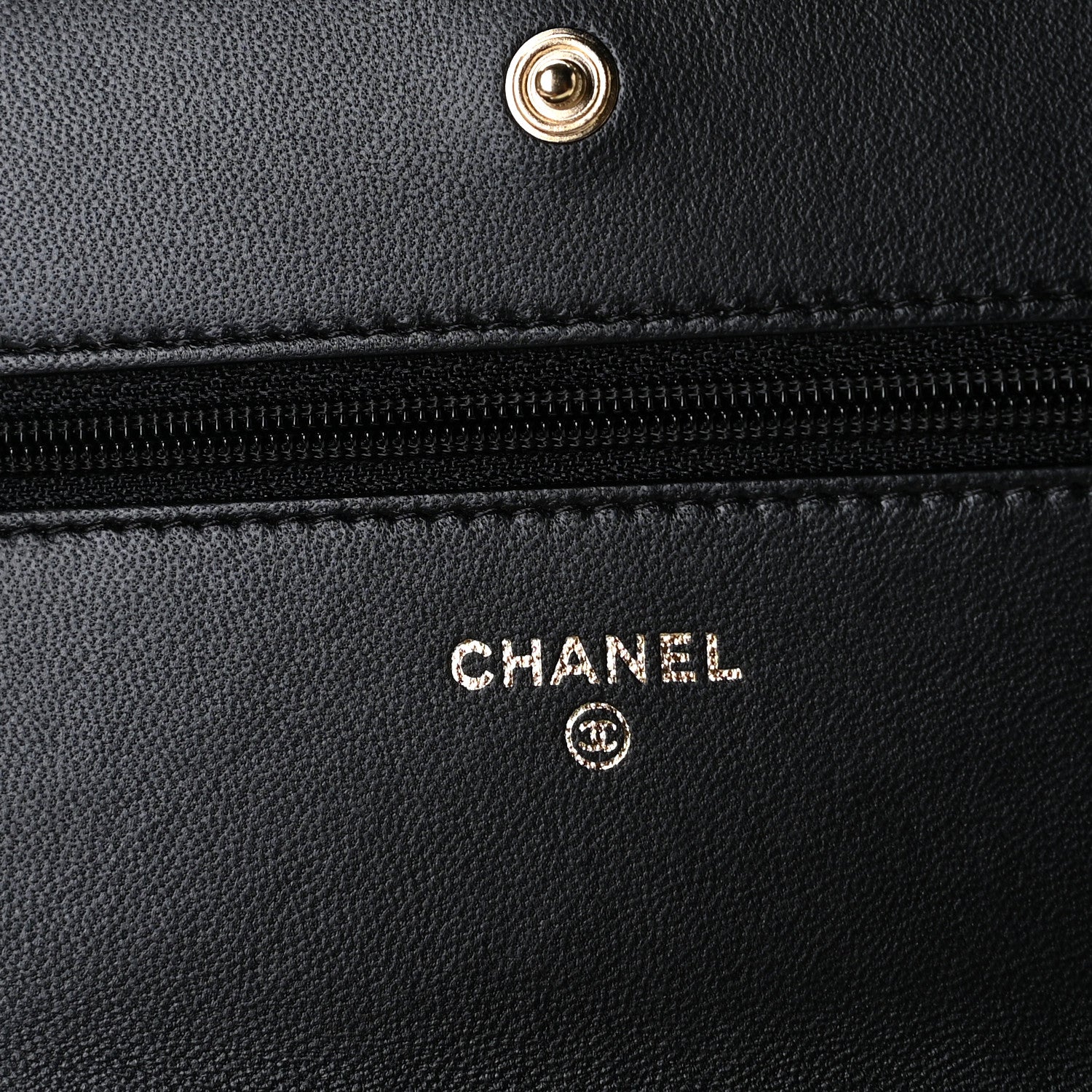 Chanel Lambskin Quilted Boy Wallet On Chain WOC Black 5 of 10
