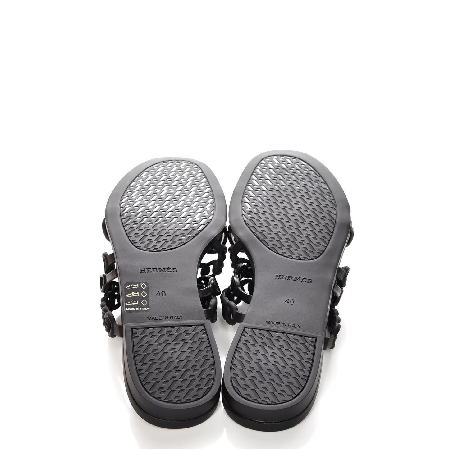 Rubber Chaine d'Ancre Nude Sandals 40 Black