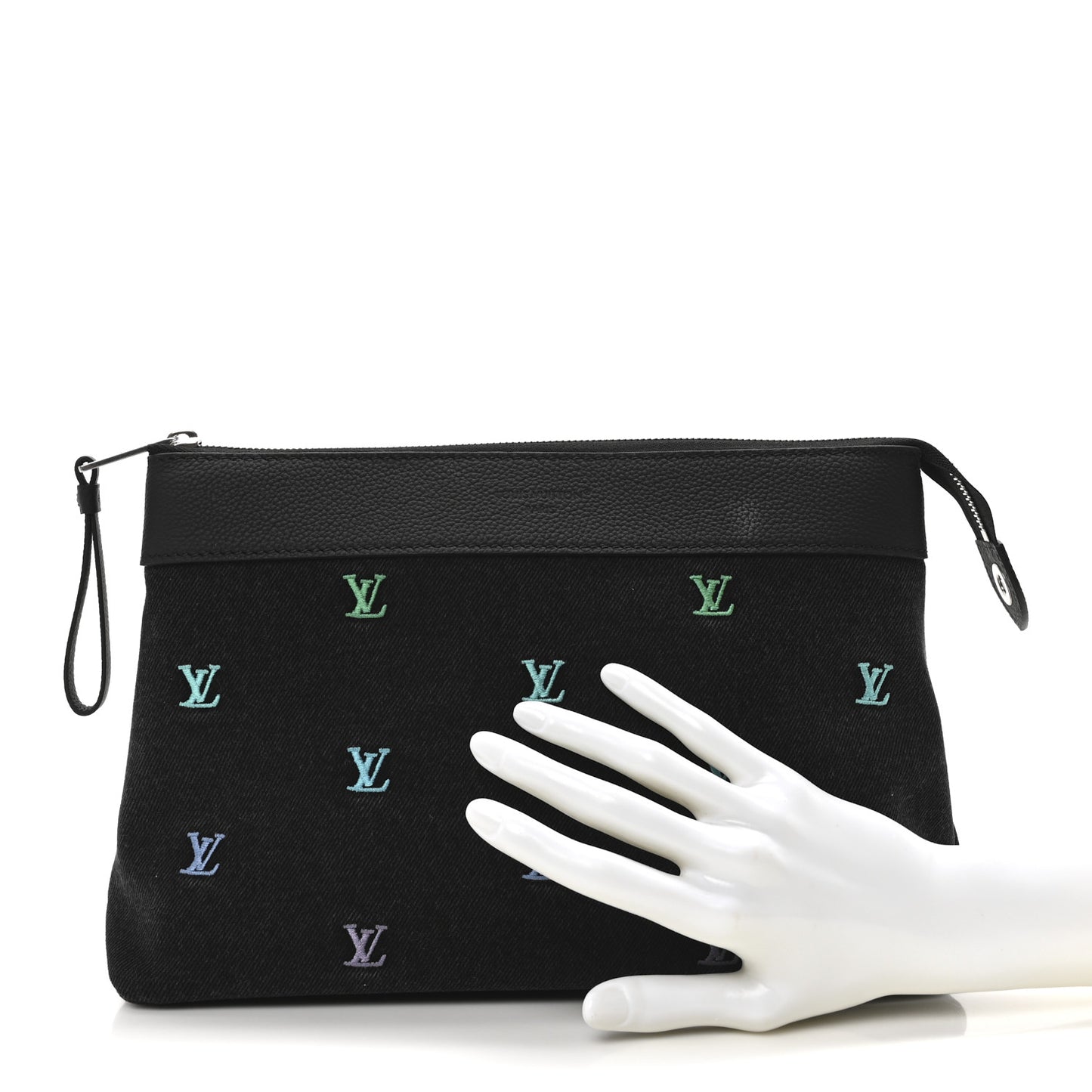 Blason Denim Pochette Voyage Souple Black Gradient Blue