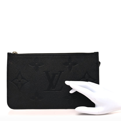 Louis Vuitton Empreinte Monogram Giant Neverfull MM Pochette Black 2 of 7