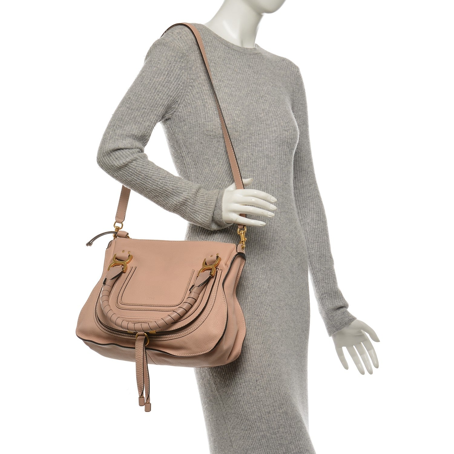 Chloe Calfskin Medium Marcie Satchel Blush Nude 2 of 7