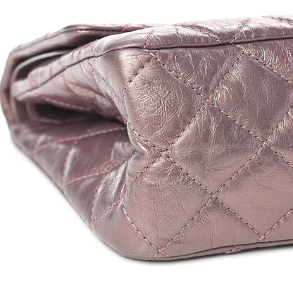 Chanel Metallic Aged Calfskin Quilted 2.55 Reissue 227 Flap Rose Fonce 9 of 10