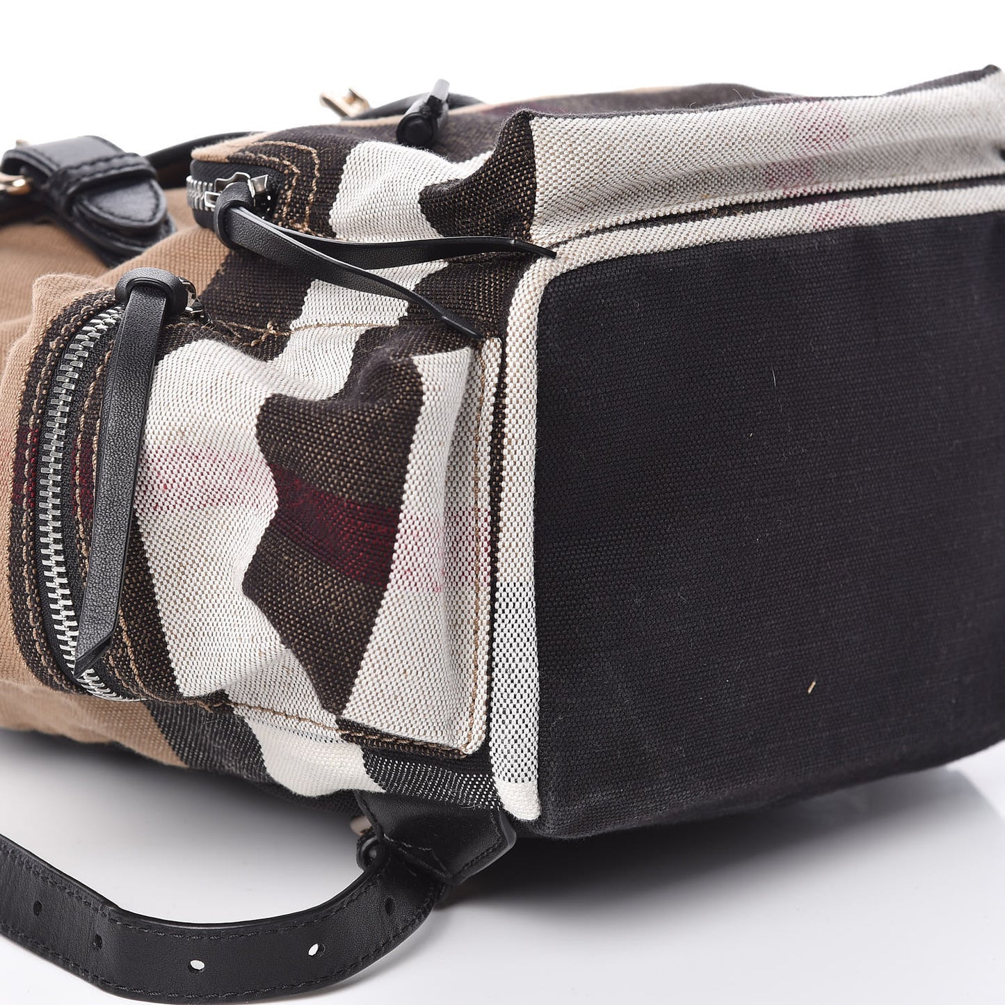 Canvas Mega Check Medium Rucksack Backpack Black