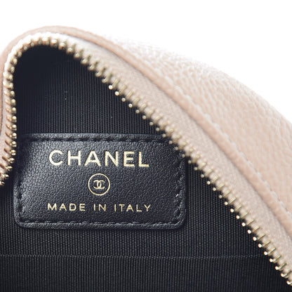 Chanel Caviar Quilted Round Filigree Crossbody Beige Black 7 of 9