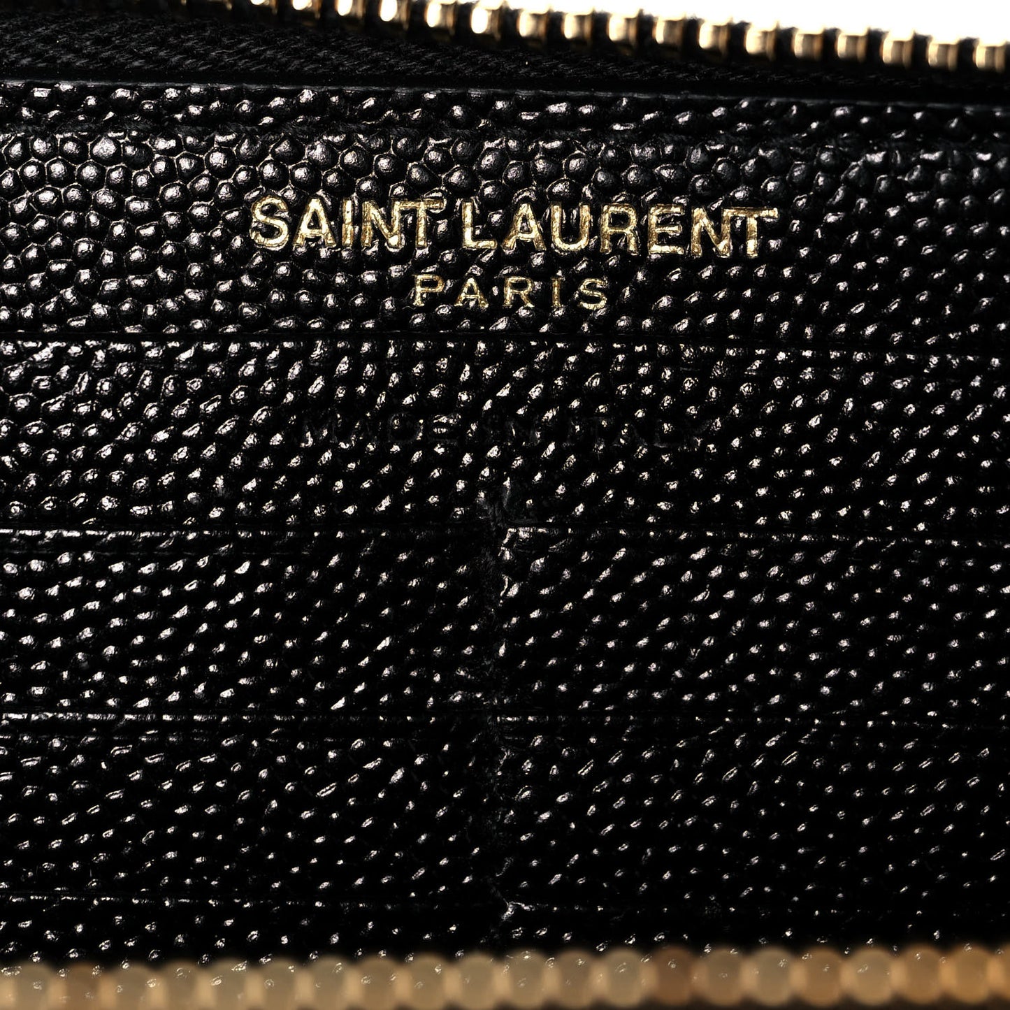 Grain De Poudre Matelasse Chevron Monogram Zip Around Wallet Black