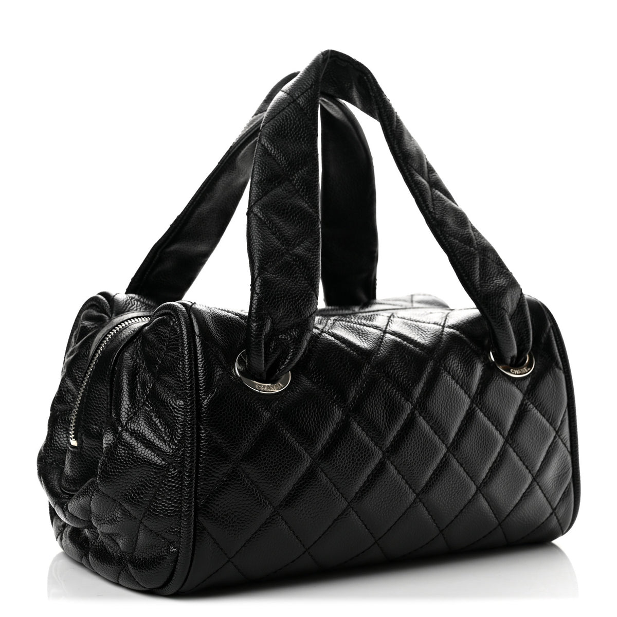 Chanel Caviar Quilted CC Timeless Bowler Black 3 of 11