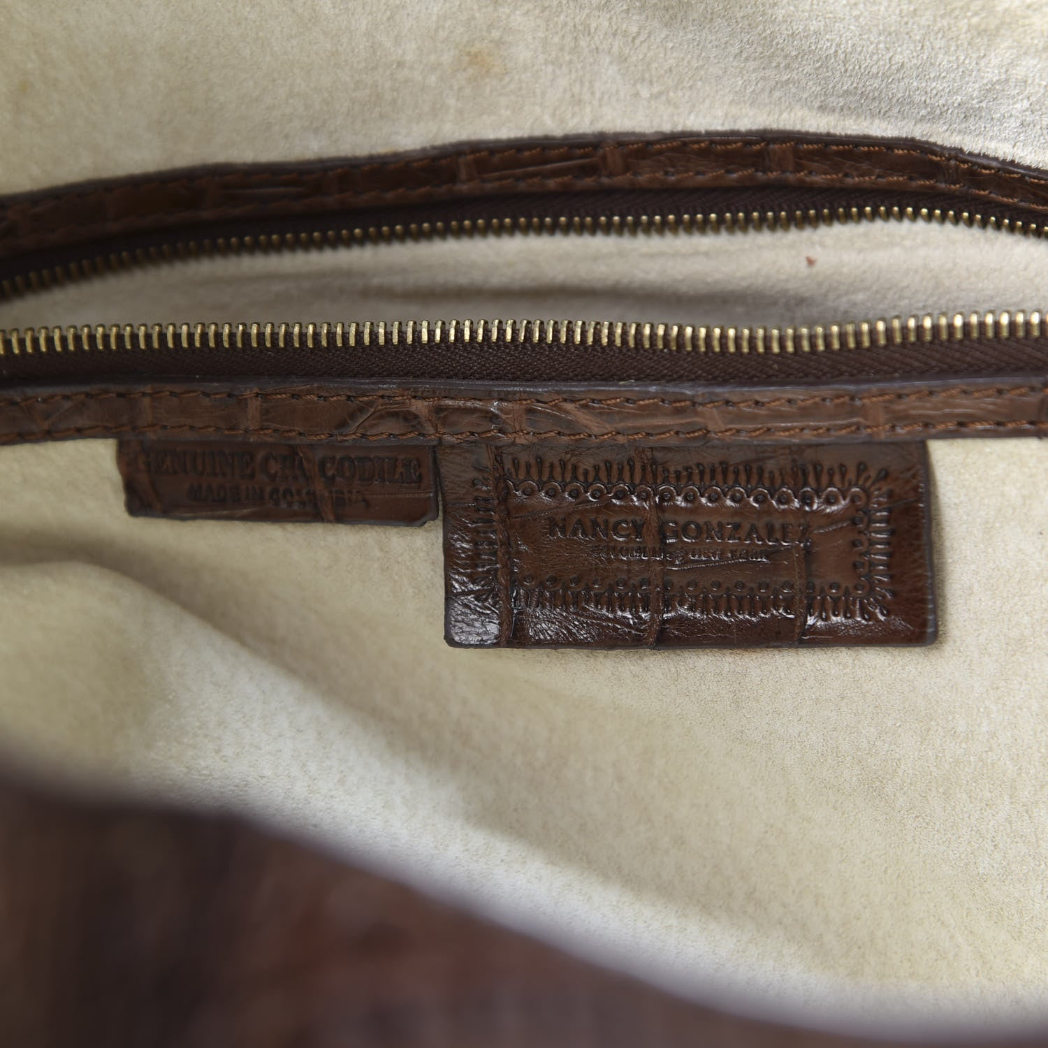 Nancy Gonzalez Crocodile Hobo Brown 11 of 12