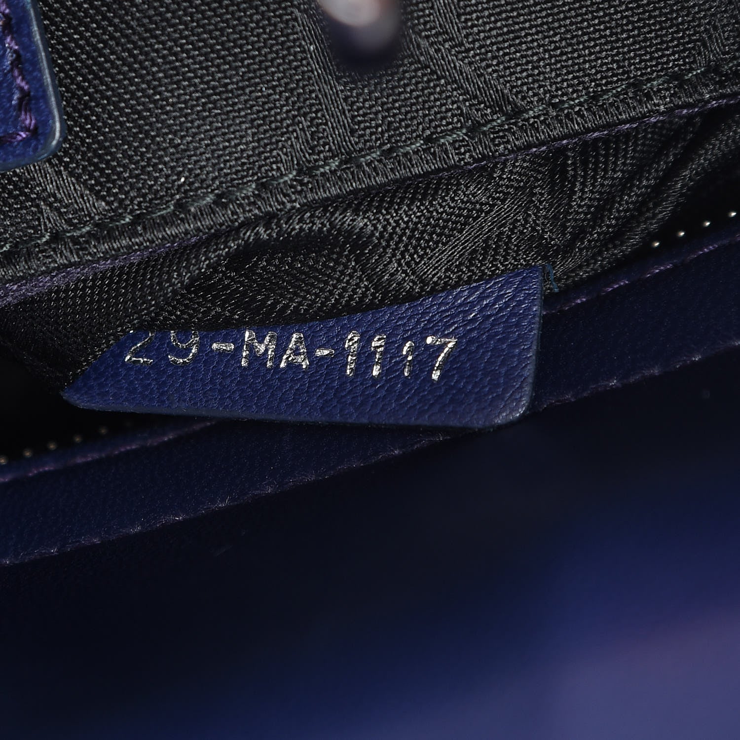 Christian Dior Lambskin Cannage Small Lucky Badges My Lady Dior Navy 7 of 10