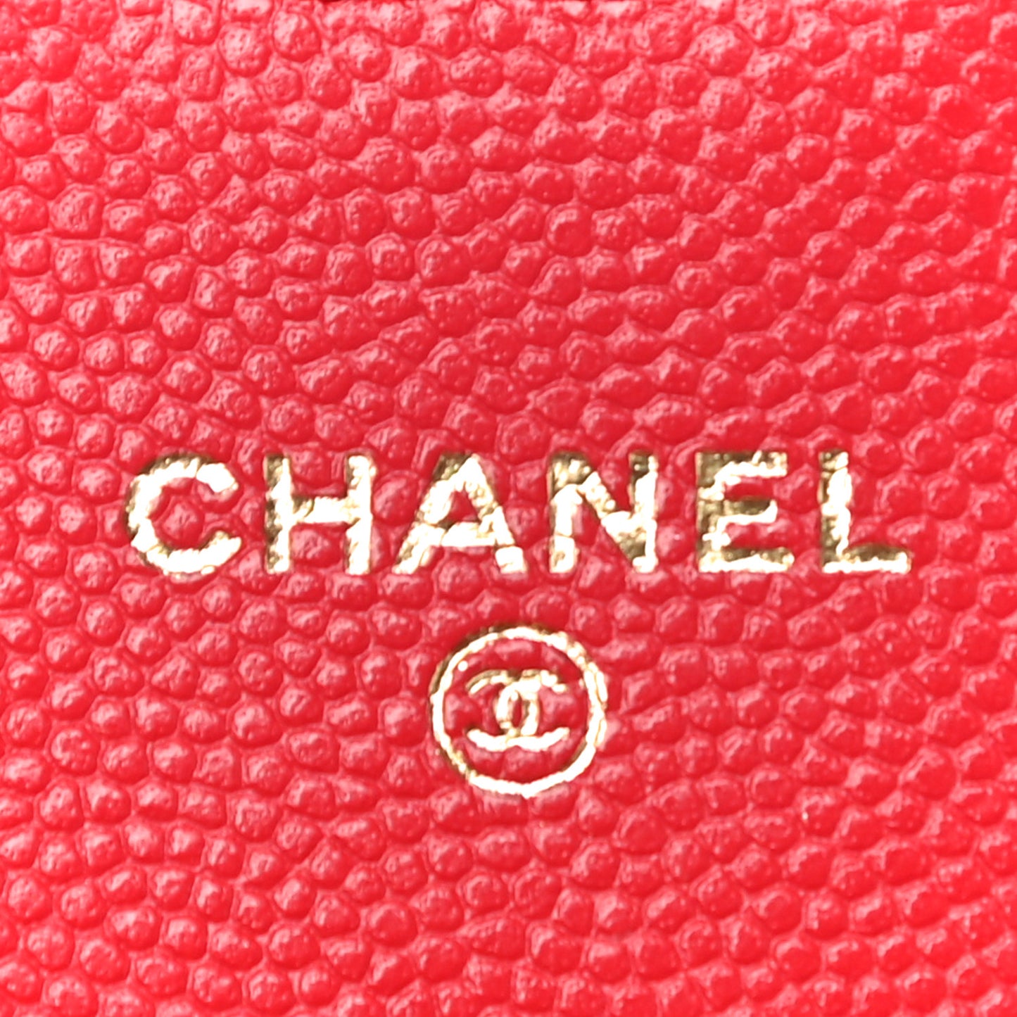Caviar Quilted Flap Card Holder Wallet Red