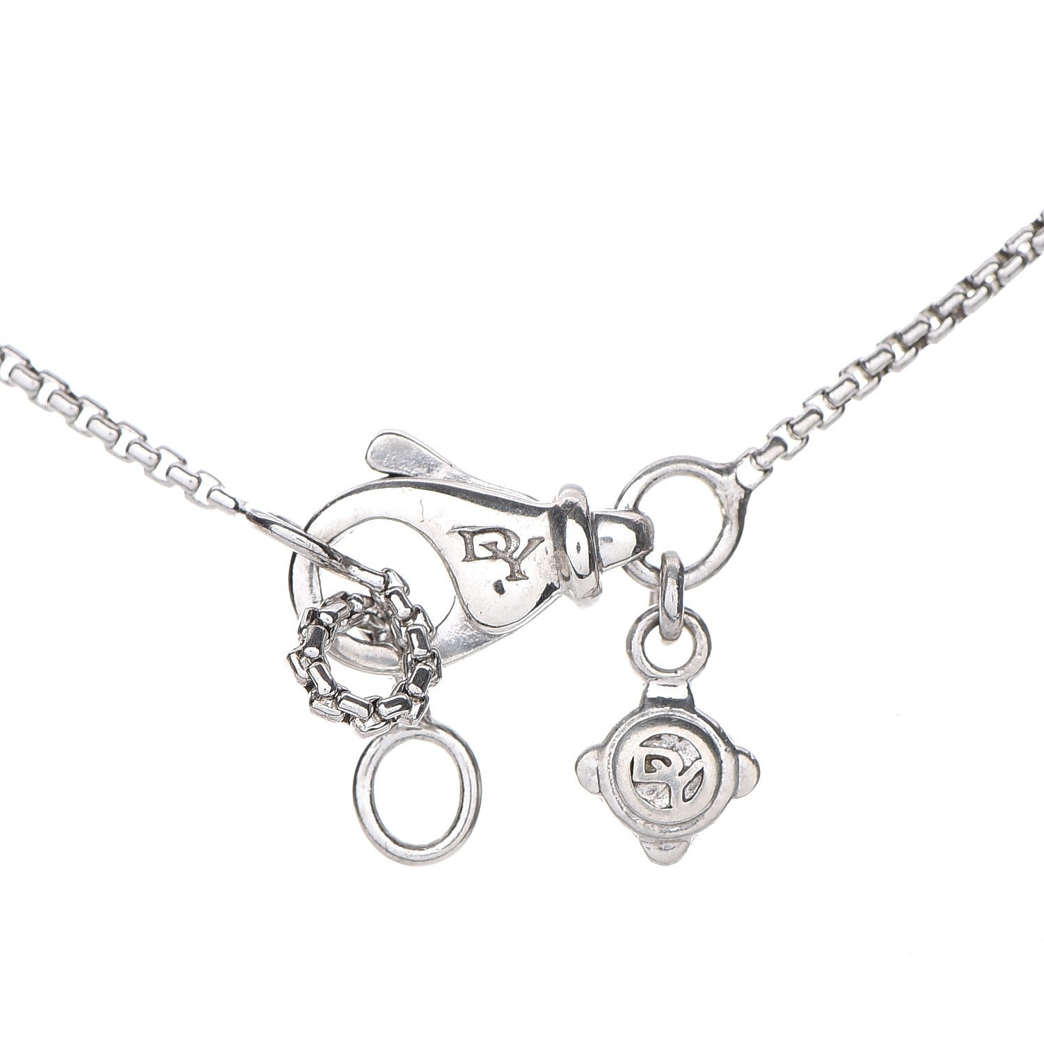 David Yurman Sterling Silver Diamond 7mm Infinity Pendant Necklace 7 of 7