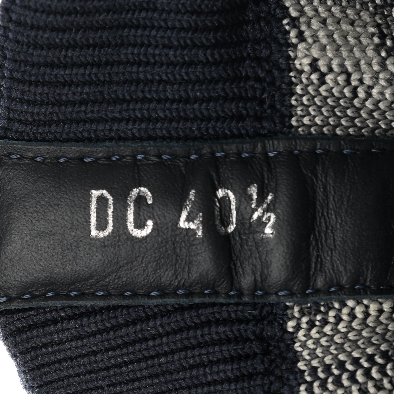 Christian Dior Technical Knit Calfskin Oblique Womens Walk'n Dior High Top Sneakers 40.5 Deep Blue 8 of 12