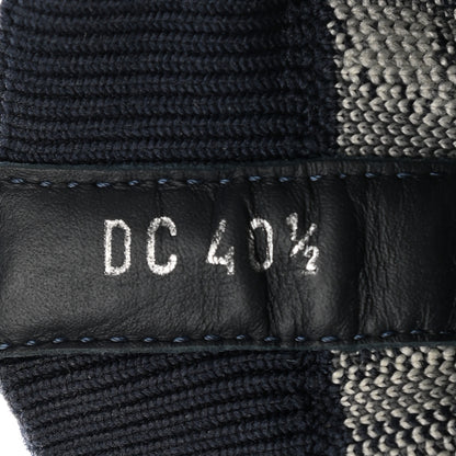 Christian Dior Technical Knit Calfskin Oblique Womens Walk'n Dior High Top Sneakers 40.5 Deep Blue 8 of 12