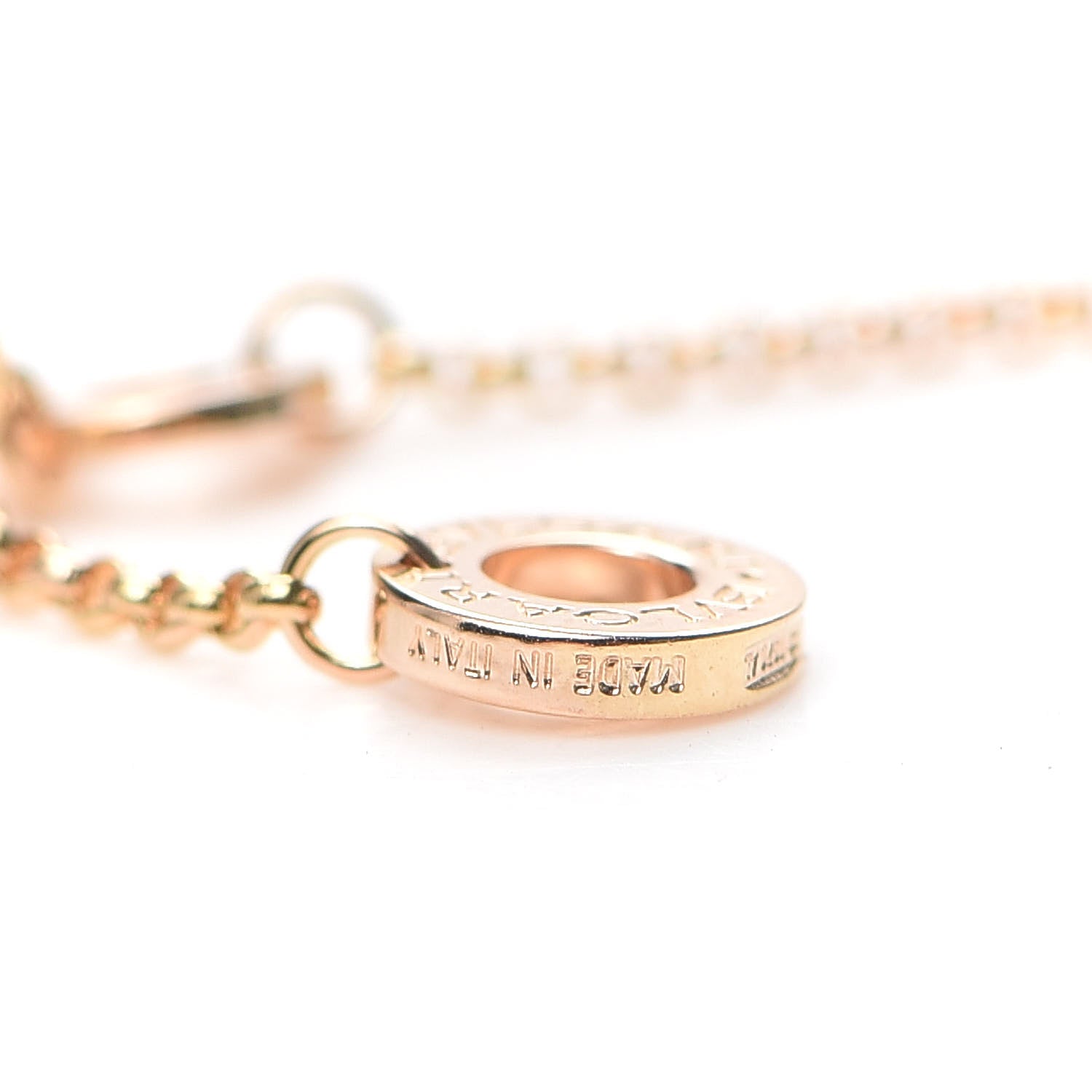 Bulgari 18K Rose Gold Diamond Small B.Zero1 Pave Pendant Necklace 5 of 7