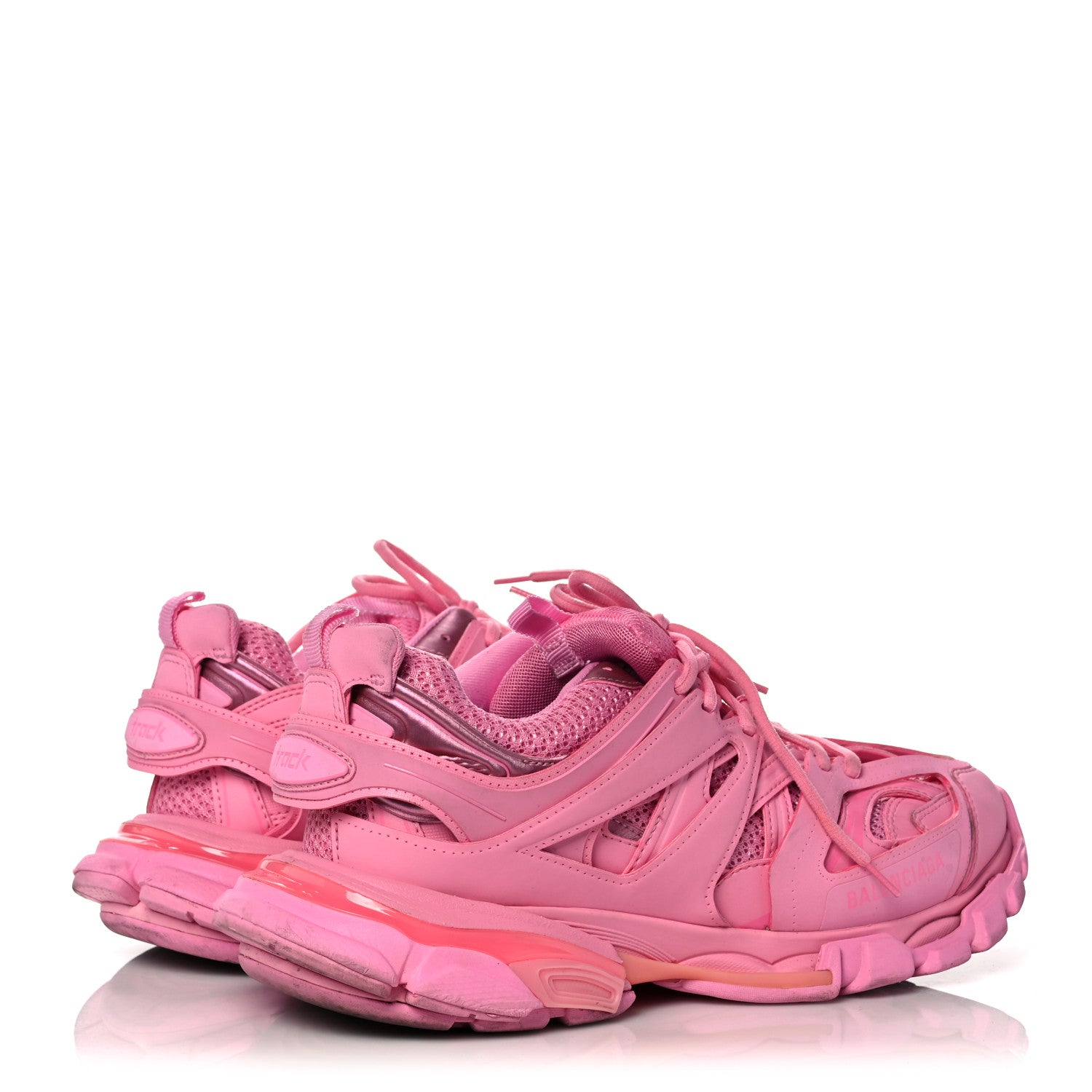 Balenciaga Mesh Nylon Womens Track Sneakers 42 Pink 4 of 12