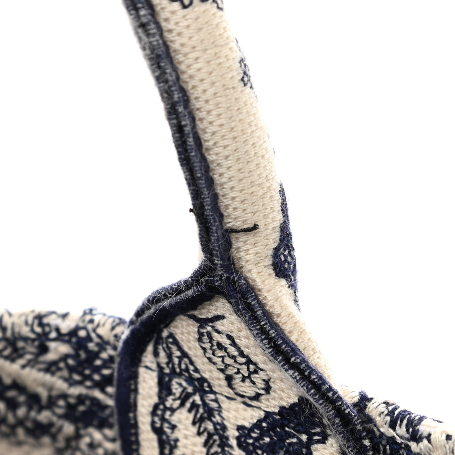 Christian Dior Canvas Embroidered Large Dioriviera Toile De Jouy Book Tote Blue 12 of 13