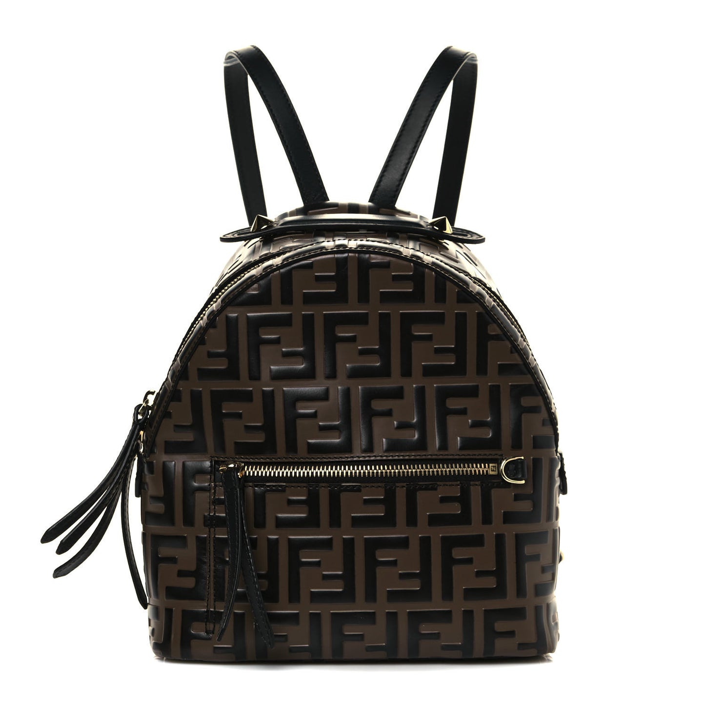 Vitello Bi-Color FF 1974 Embossed Mini Backpack Maya Black
