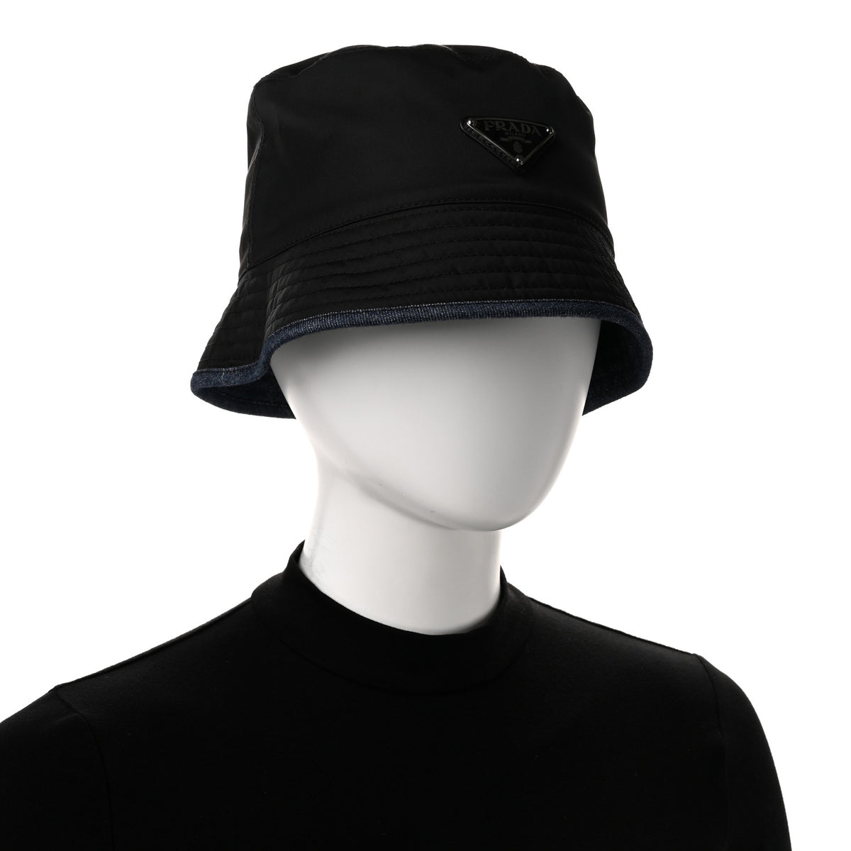 Denim Re-Nylon Reversible M Bucket Hat Blue Black