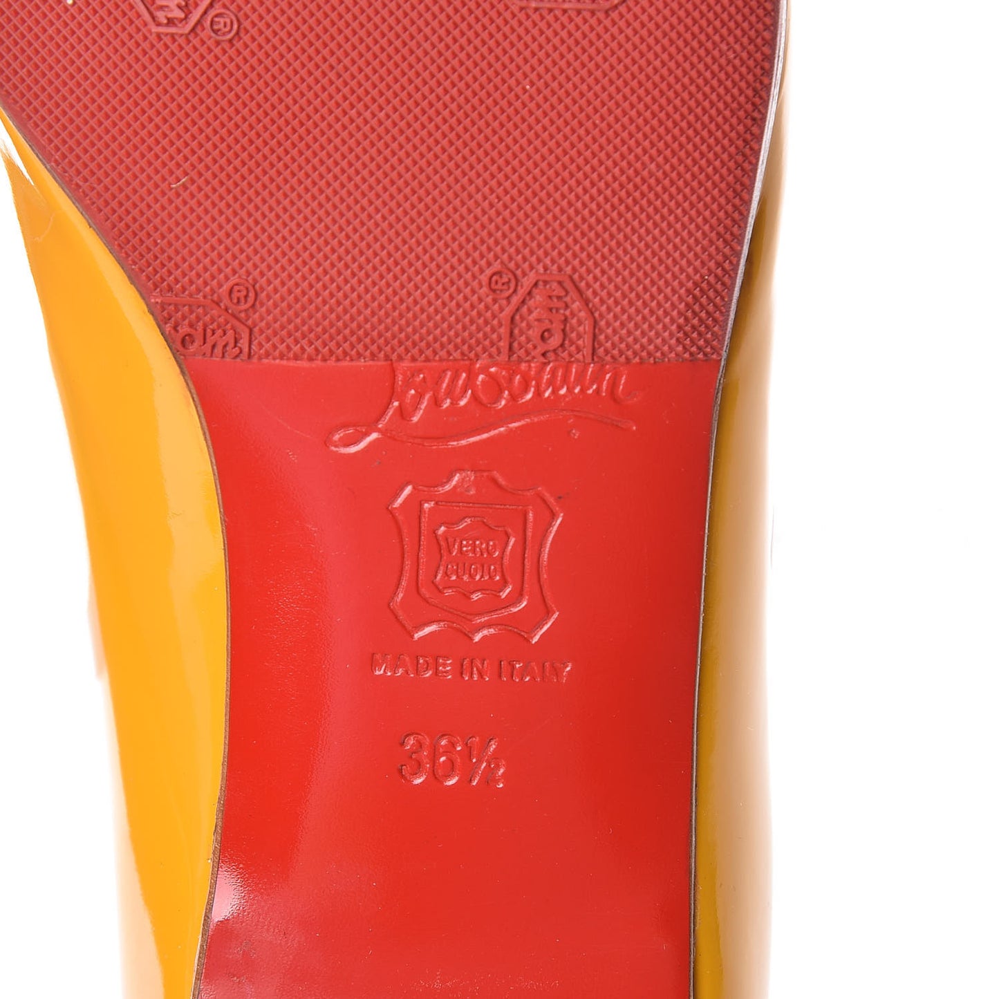 Patent Croisette Peep Toe Flats 36.5