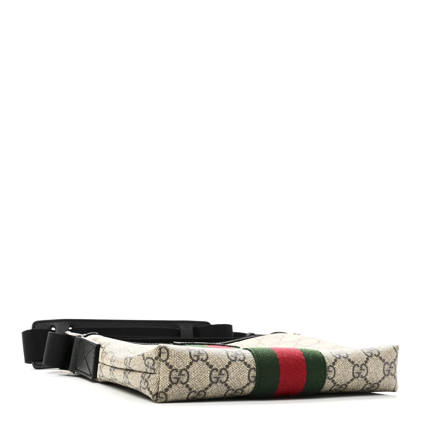 GG Supreme Monogram Web Messenger Bag Black