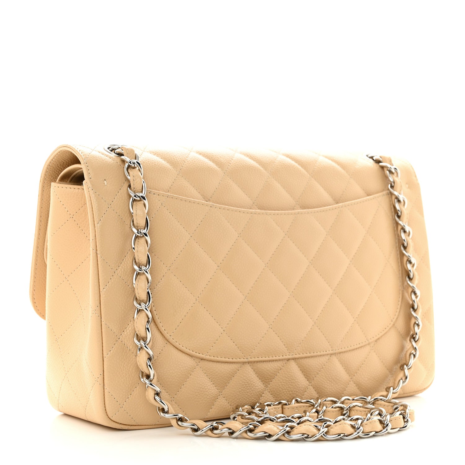 Chanel Caviar Quilted Jumbo Double Flap Beige Clair 3 of 12
