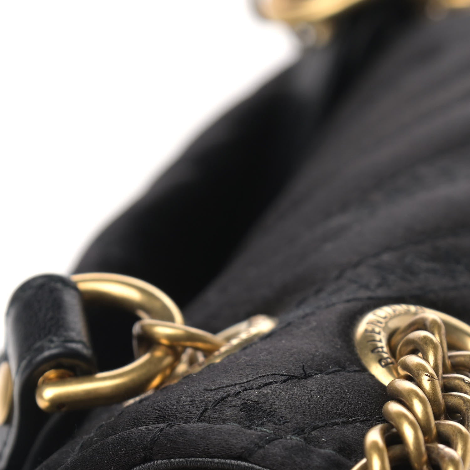 Balenciaga Satin Jacquard Logo Matelasse S BB Round Shoulder Bag Black 12 of 15