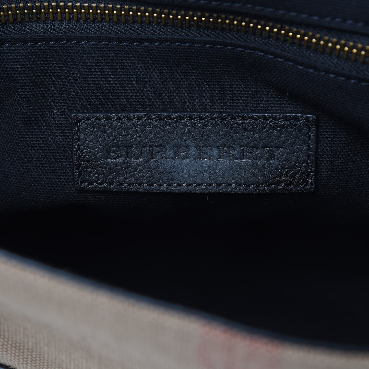 Canvas Mega Check Large Baildon Messenger Bag Black