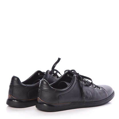 Gucci Calfskin Womens Interlocking G Sneakers 37 Black 4 of 8