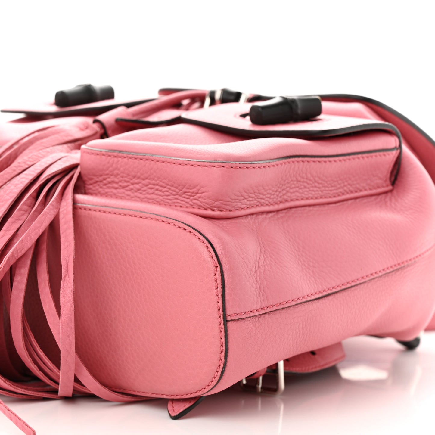 Cellarius Calfskin Medium Bamboo Backpack Glossy Pink