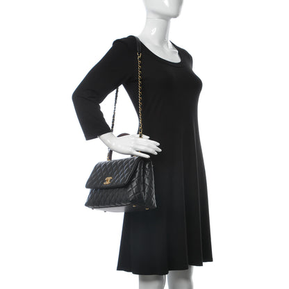 Chanel Caviar Lizard Quilted Small Coco Handle Flap Black 2 of 10