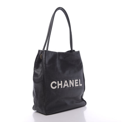 Chanel Lambskin Camellia Tote Black 3 of 10