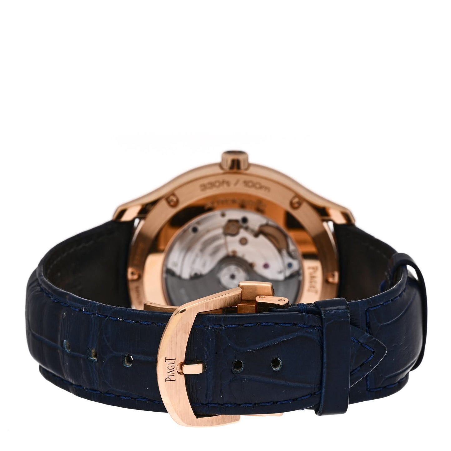 18K Rose Gold Alligator 42mm Polo S Automatic Watch White