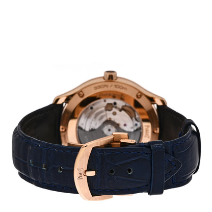 Piaget 18K Rose Gold Alligator 42mm Polo S Automatic Watch White 3 of 4