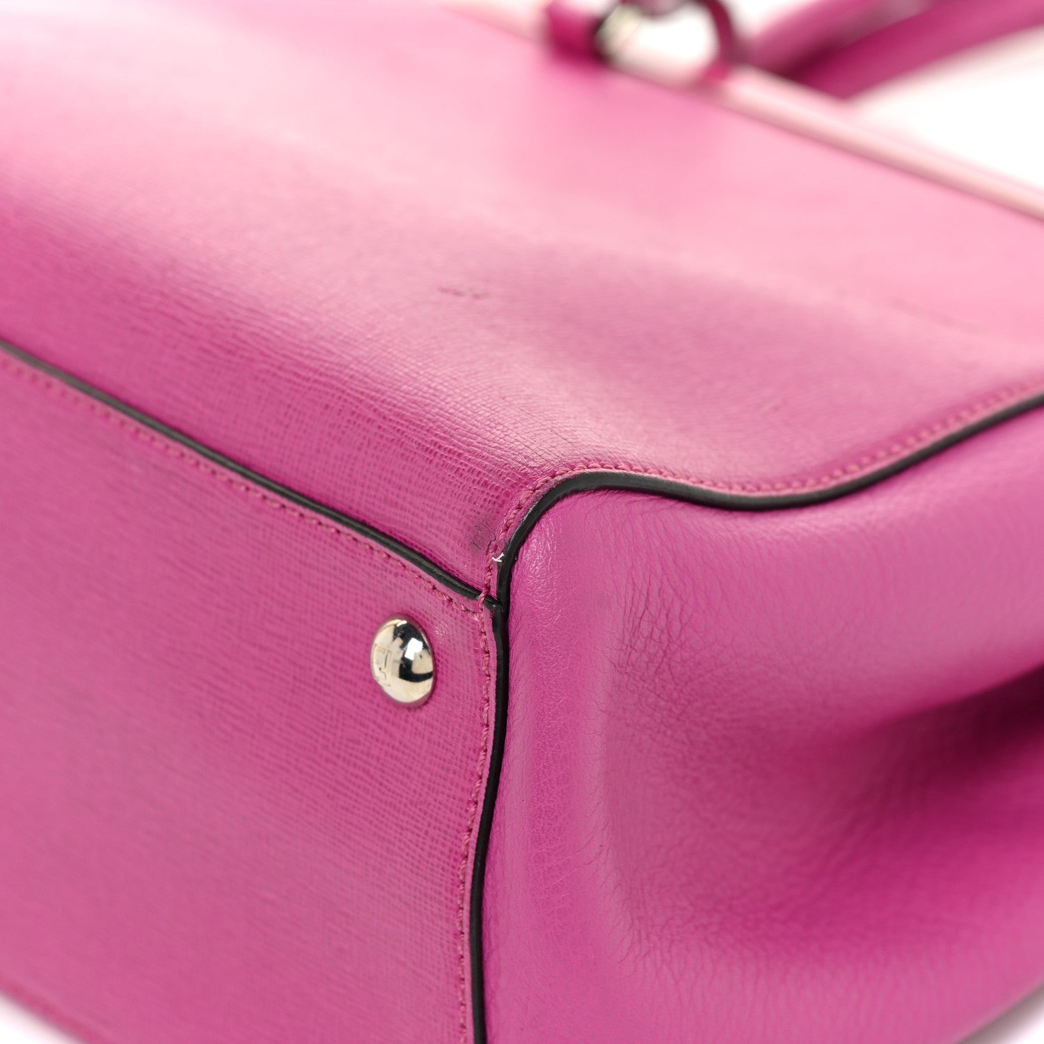 Fendi Vitello Elite Petite 2Jours Tote Magenta 15 of 23