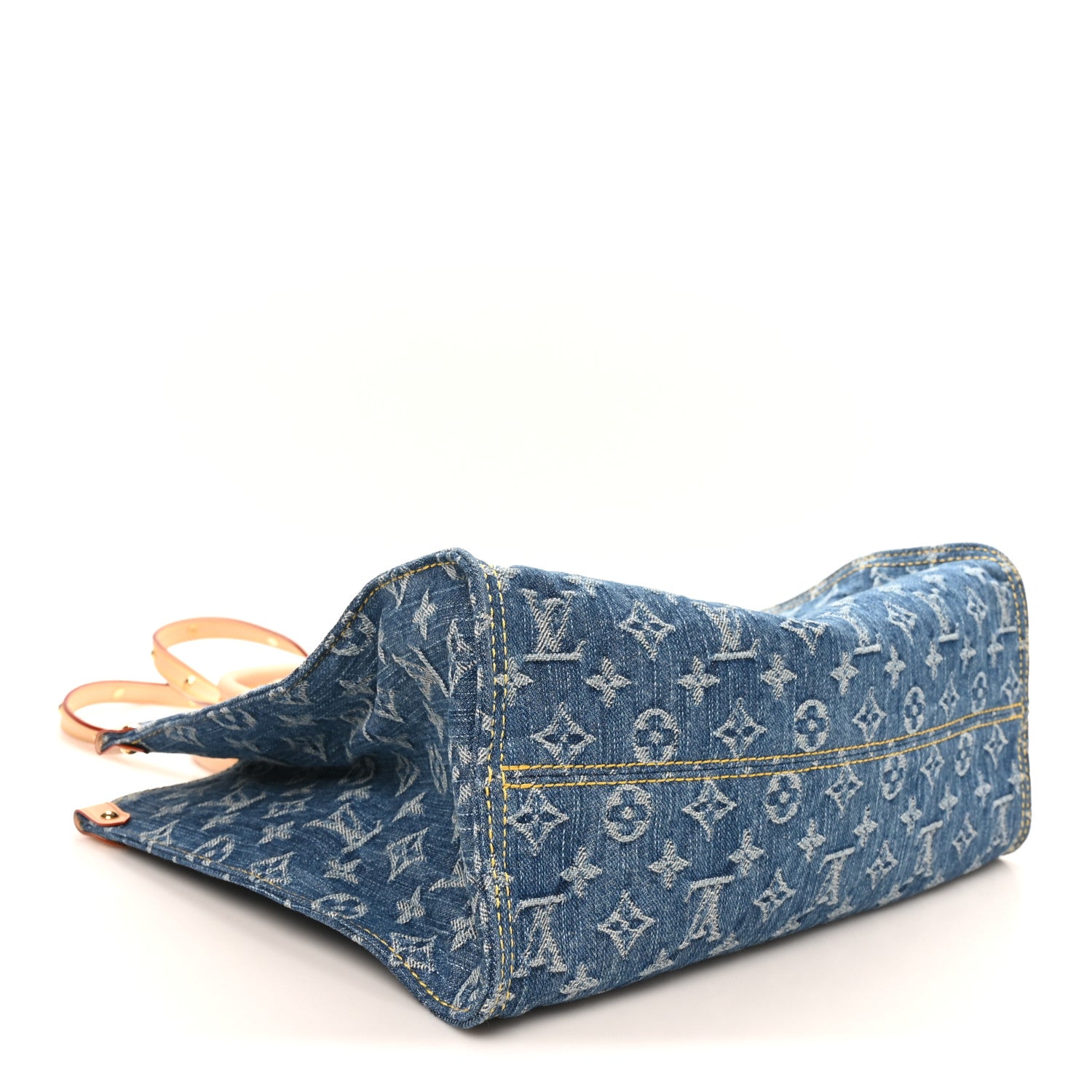 Louis Vuitton Monogram Denim Onthego MM Blue 4 of 9