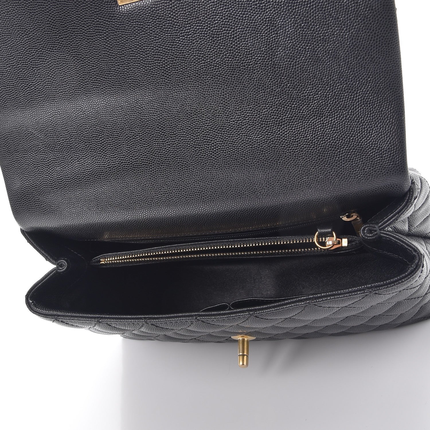Chanel Caviar Lizard Quilted Small Coco Handle Flap Black 5 of 8
