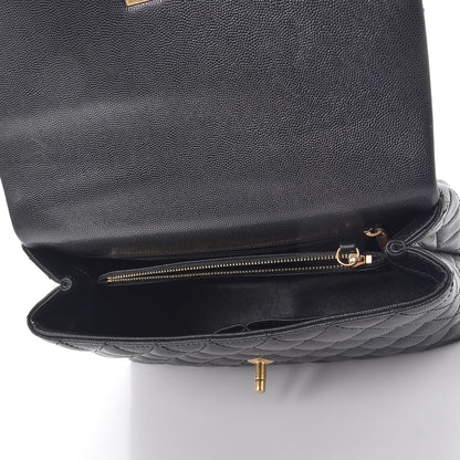 Chanel Caviar Lizard Quilted Small Coco Handle Flap Black 5 of 8