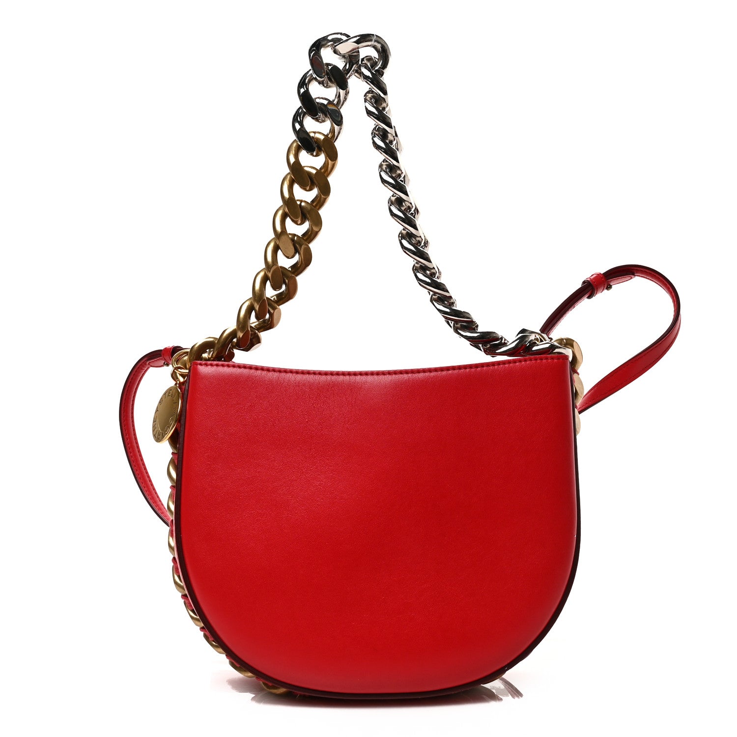 Stella McCartney Eco Alter Nappa Medium Frayme Shoulder Bag Red 1 of 8
