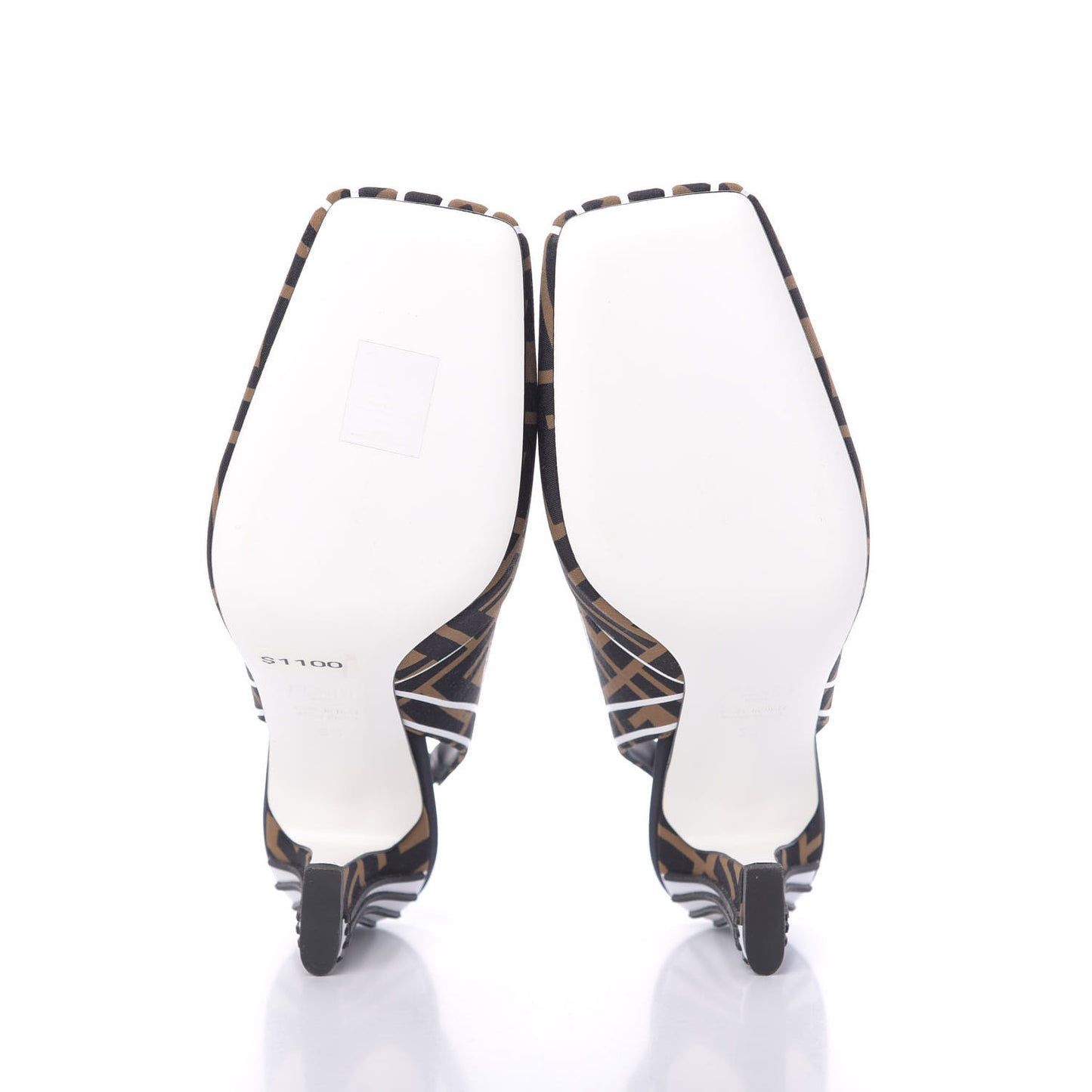 Lycra Film FF FFreedom Decollete Slingback Pumps 35 Tobacco Moro White