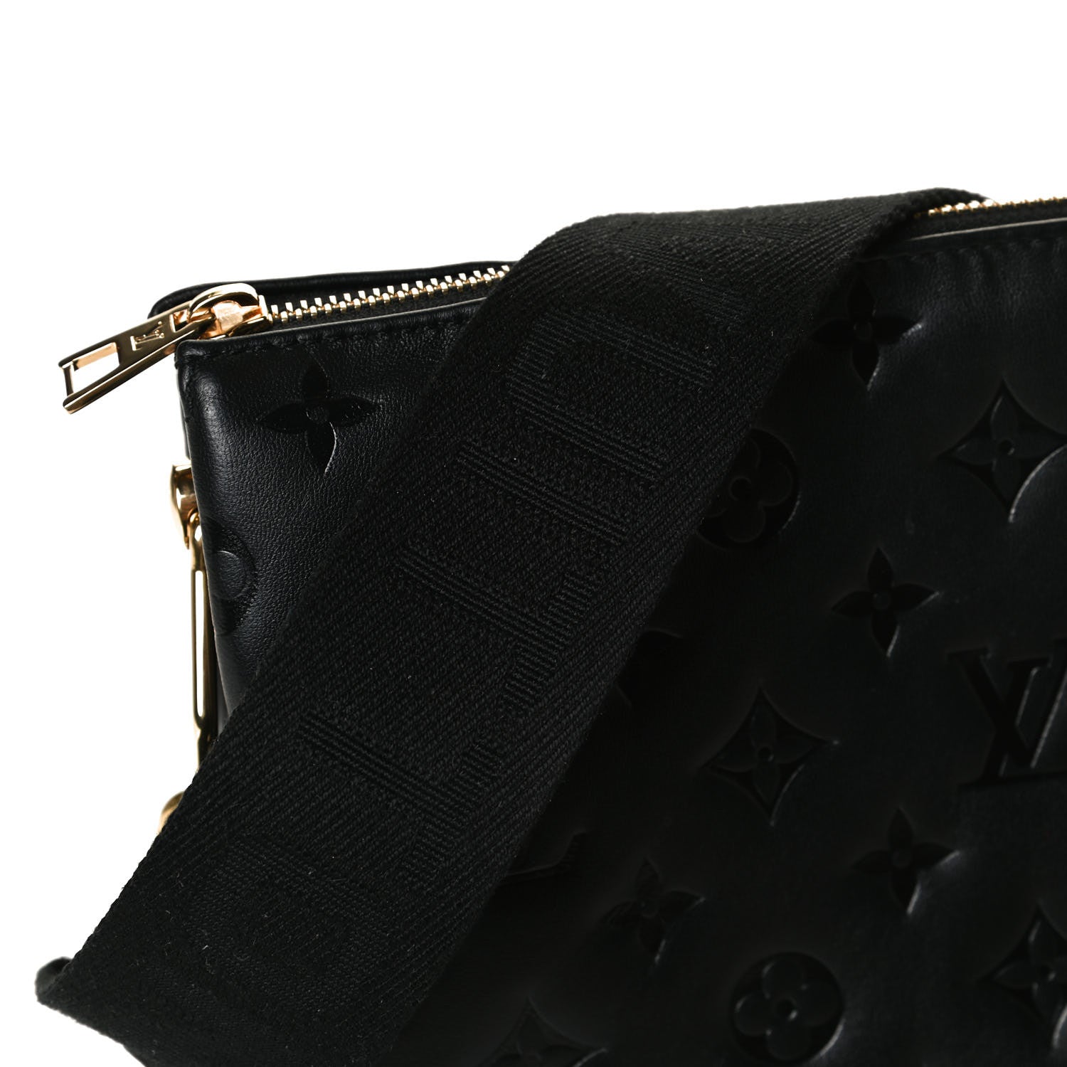 Louis Vuitton Lambskin Embossed Monogram Coussin PM Black 14 of 14
