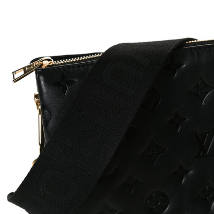 Louis Vuitton Lambskin Embossed Monogram Coussin PM Black 14 of 14