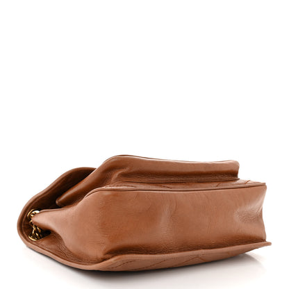 Saint Laurent Crinkled Calfskin Matelasse Monogram Medium Niki Chain Satchel Caramel 4 of 11