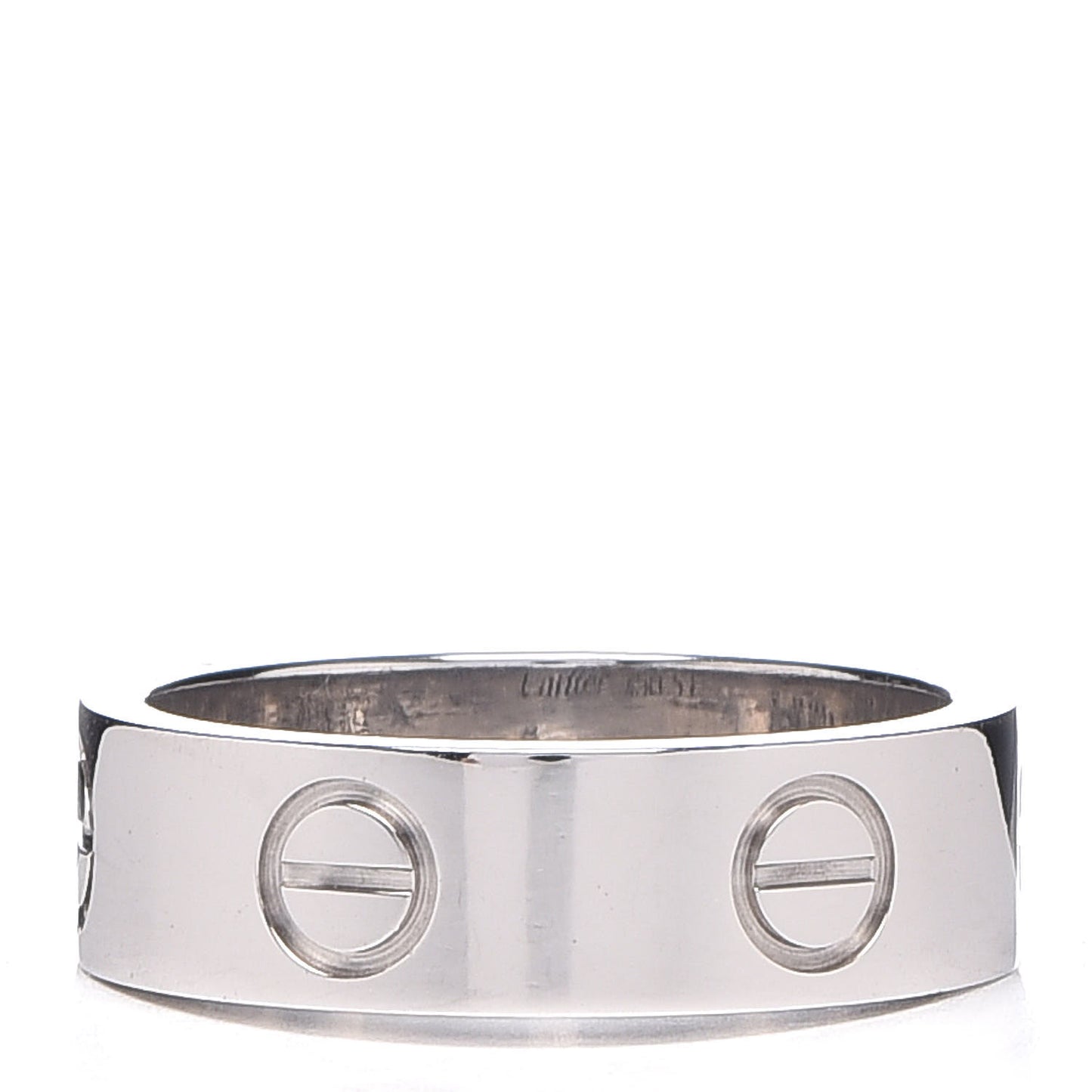18K White Gold 5.5mm LOVE Ring 51 5.75