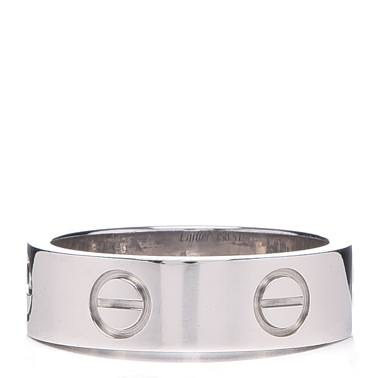 Cartier 18K White Gold 5.5mm LOVE Ring 51 5.75 3 of 4