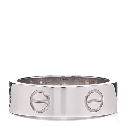 Cartier 18K White Gold 5.5mm LOVE Ring 51 5.75 3 of 4