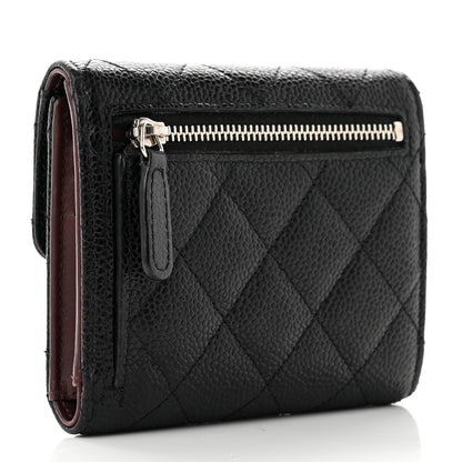 Chanel Caviar Quilted Compact Flap Wallet Black 3 of 9